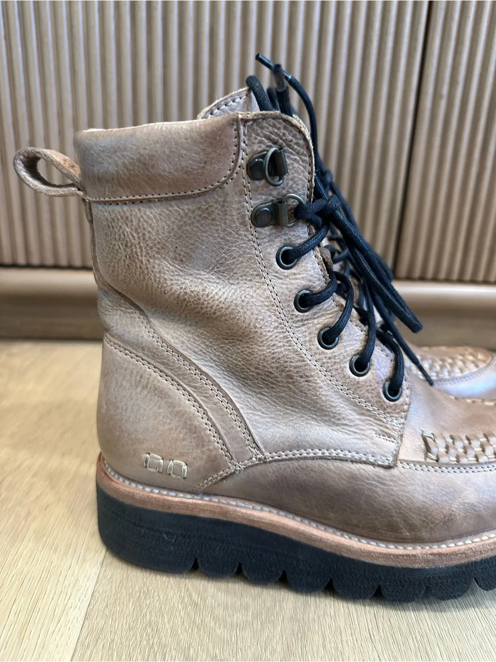 BED STU Boots ELISHA II Leather Combat ICICLE  Size 6.5
